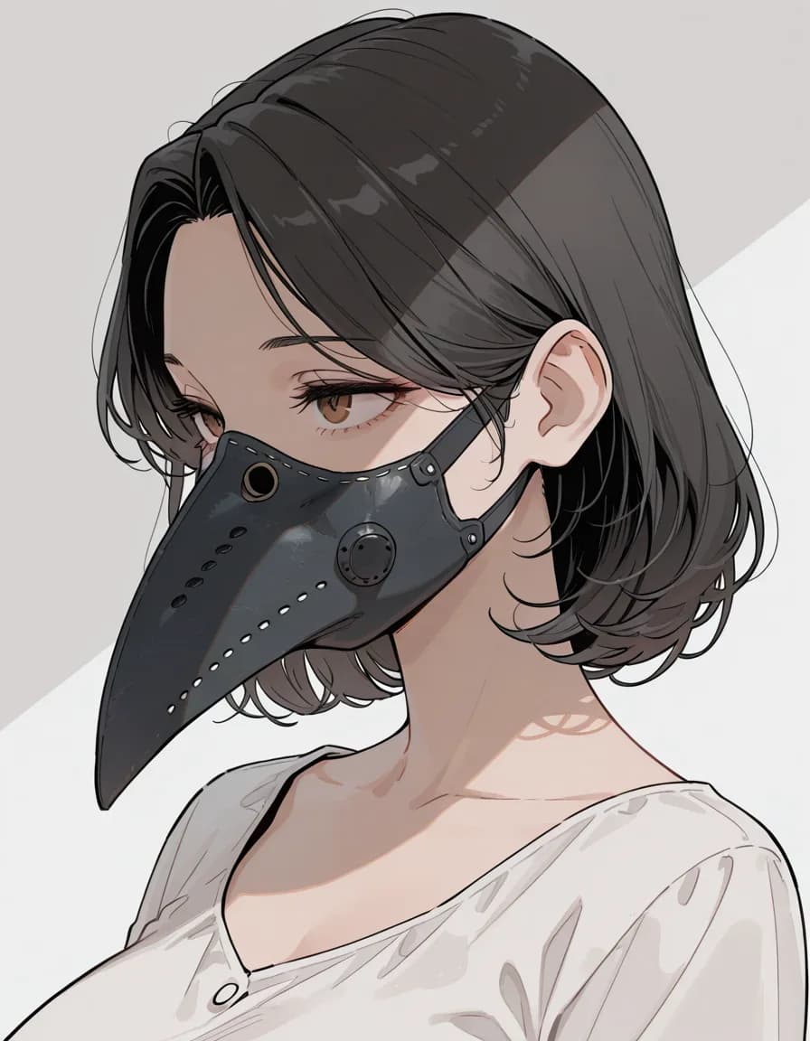 plague doctor mask 태그로 생성한 예시 이미지