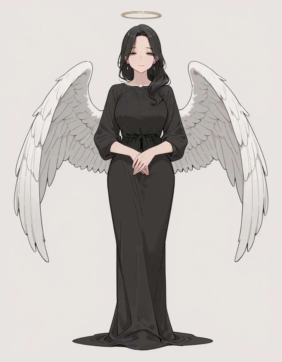 Angel wings 태그로 생성한 예시 이미지