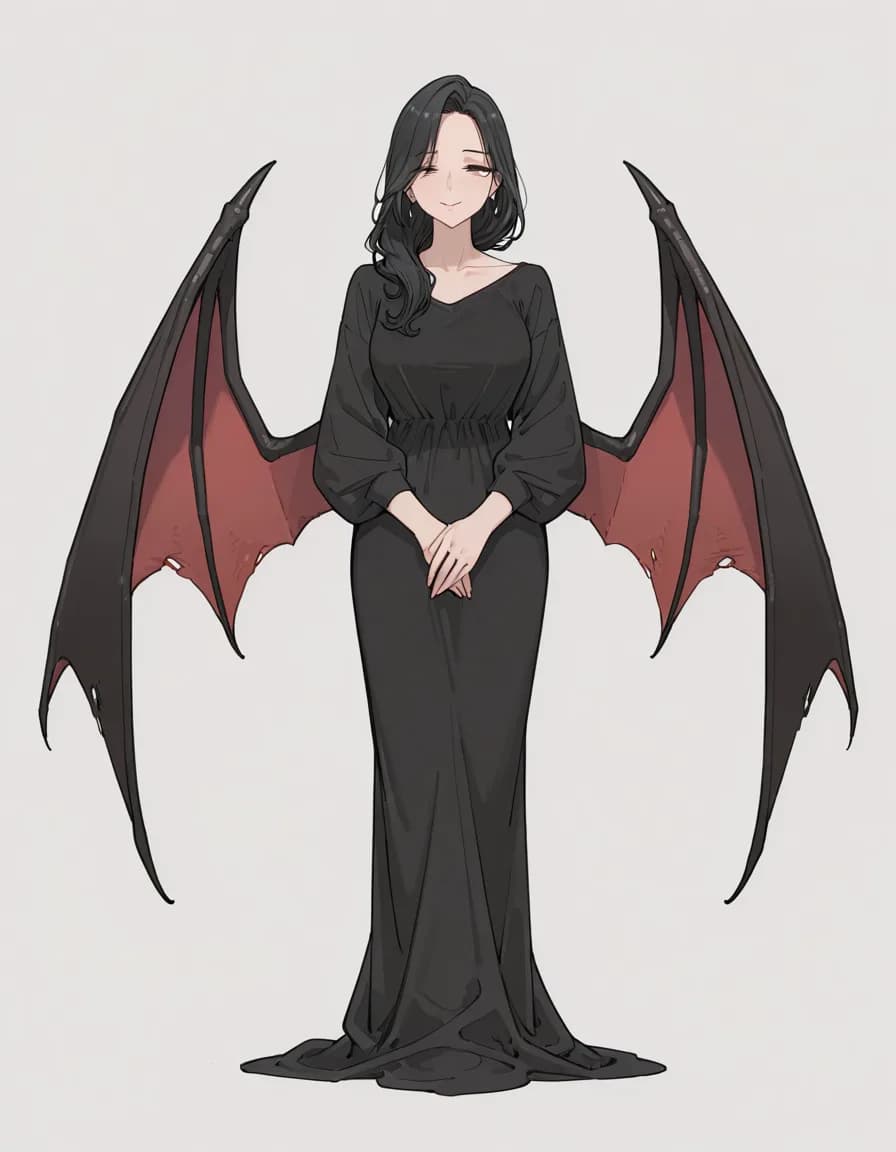 Demon wings 태그로 생성한 예시 이미지