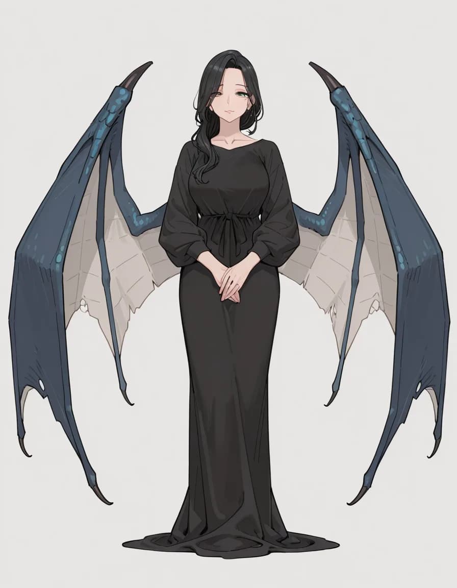 Dragon wings 태그로 생성한 예시 이미지