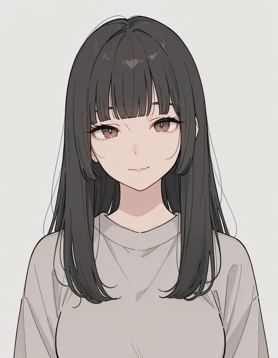 hime cut 태그로 생성한 예시 이미지