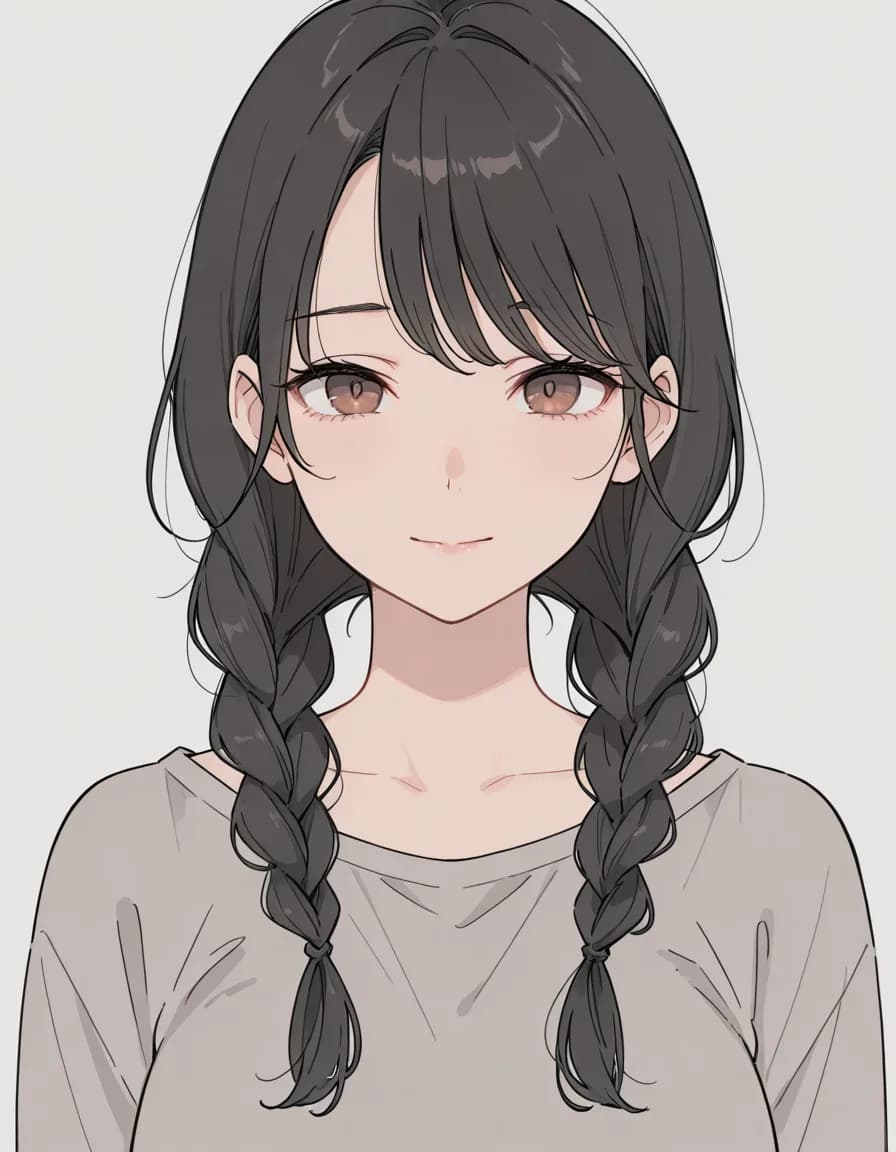 twin braids 태그로 생성한 예시 이미지