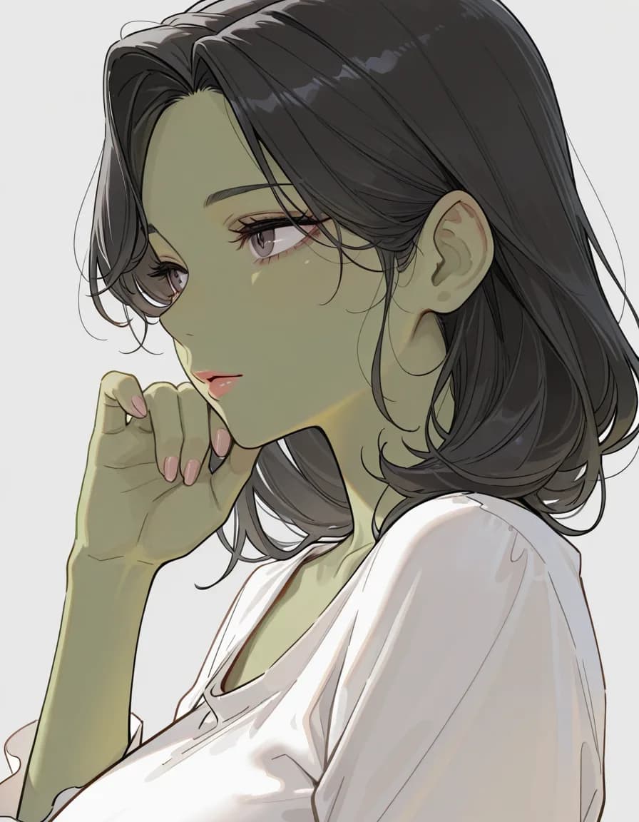 Green skin 태그로 생성한 예시 이미지