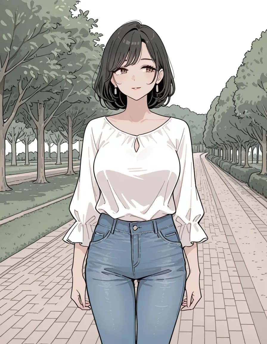 monochrome 태그로 생성한 예시 이미지