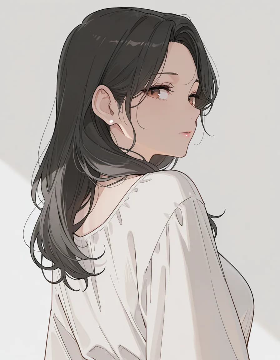 looking back 태그로 생성한 예시 이미지