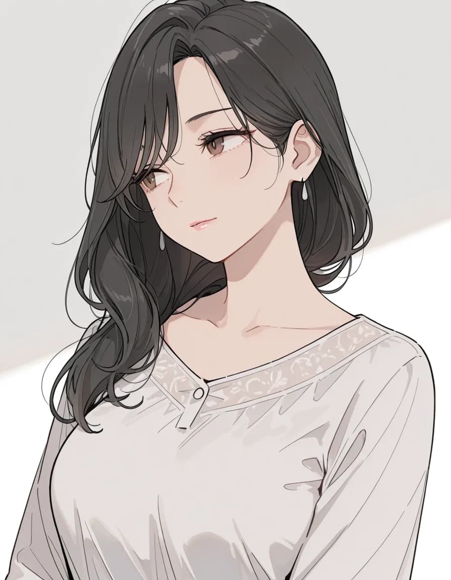 looking to the side 태그로 생성한 예시 이미지