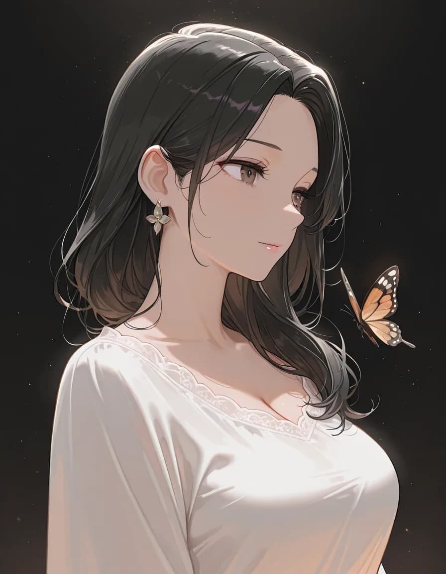 butterfly lighting 태그로 생성한 예시 이미지