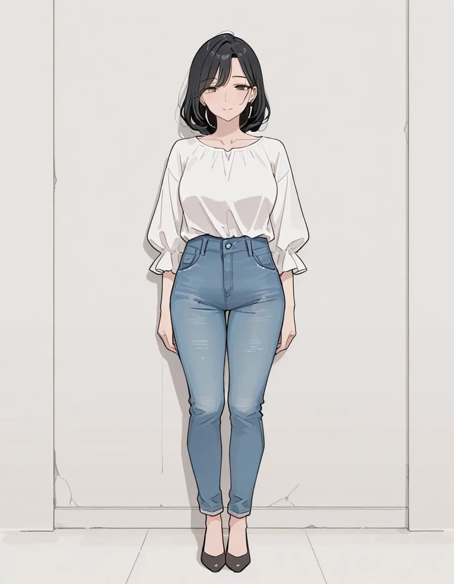 against wall 태그로 생성한 예시 이미지