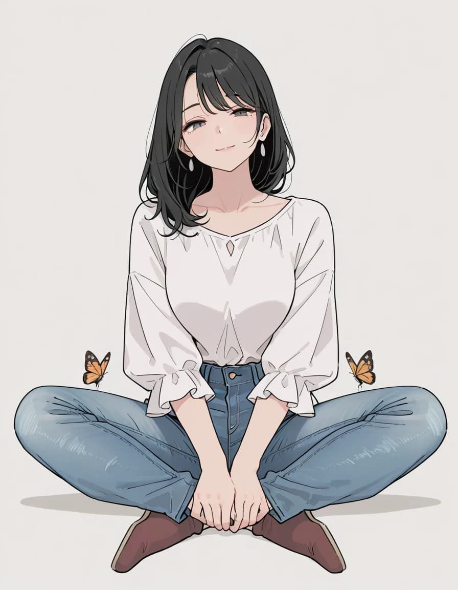 butterfly sitting 태그로 생성한 예시 이미지