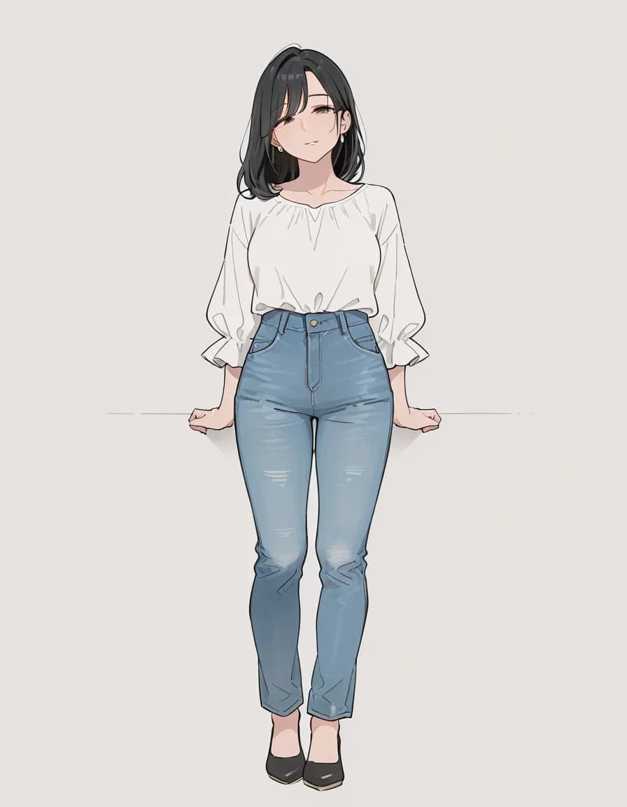 leaning back 태그로 생성한 예시 이미지