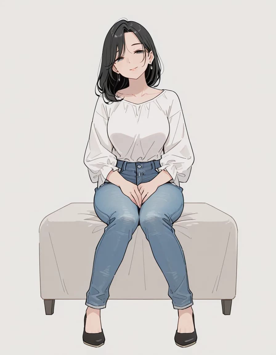 sitting 태그로 생성한 예시 이미지