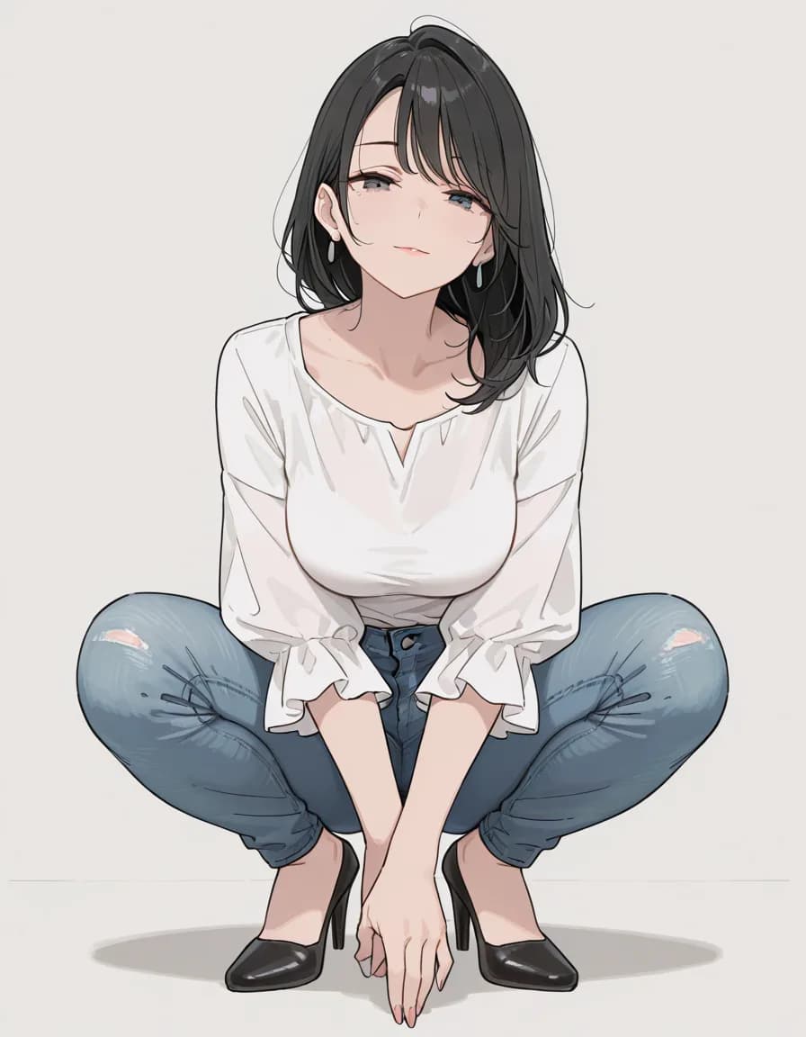 squatting 태그로 생성한 예시 이미지