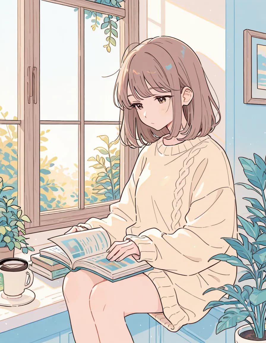 slice of life scene 태그로 생성한 예시 이미지